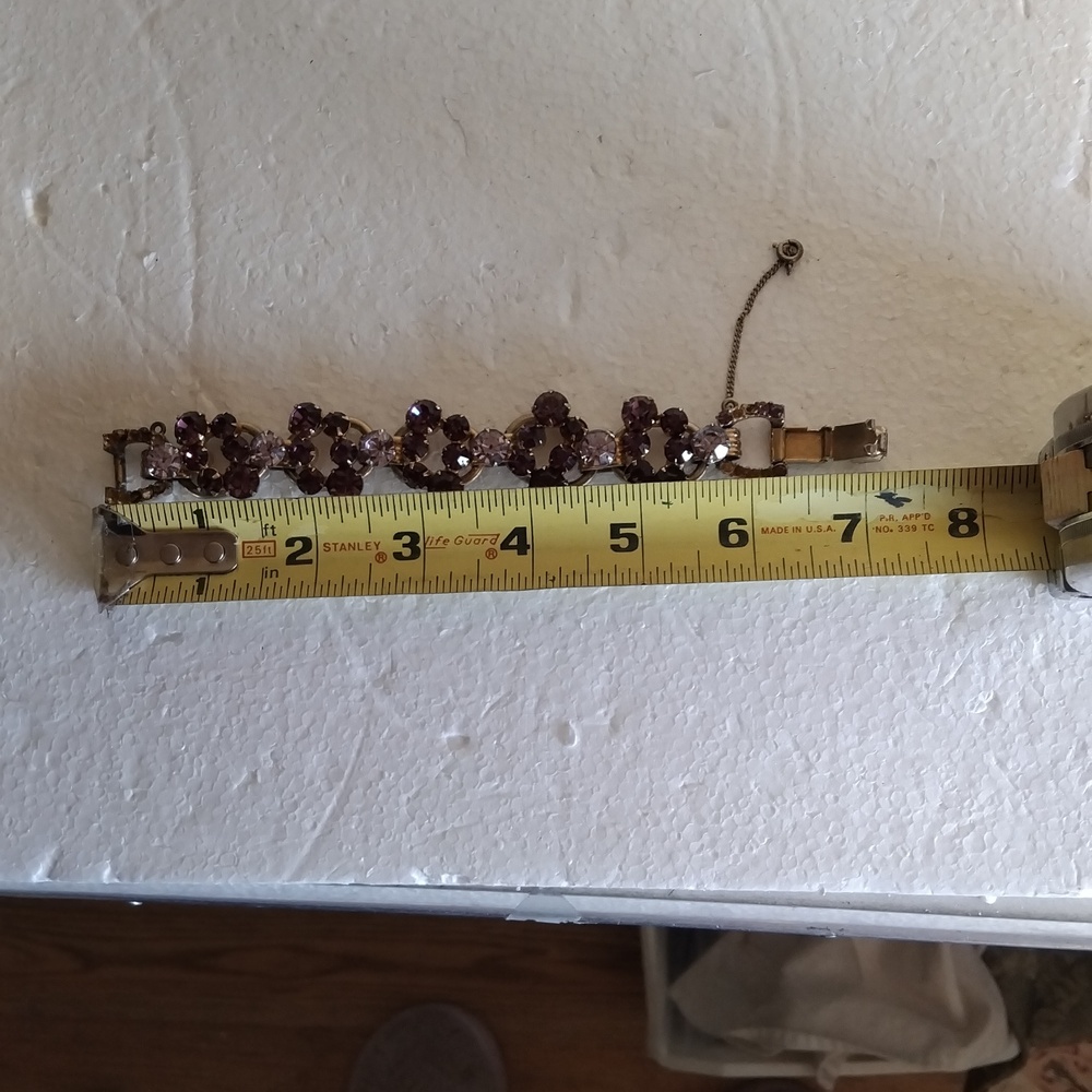 Antique Rhinestone Bracelet - Picture 3 of 7